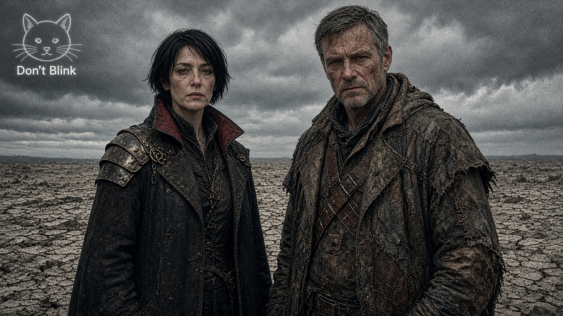 The Weight of Silence — two survivors in a grey field after the noise