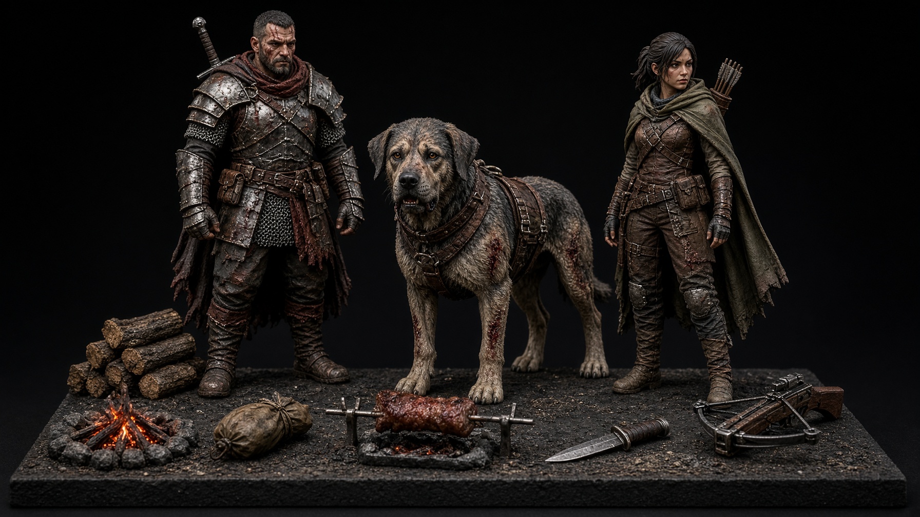Frontier Camp Trio — Figurines, Artifacts & Collectibles | Aestas Infinity