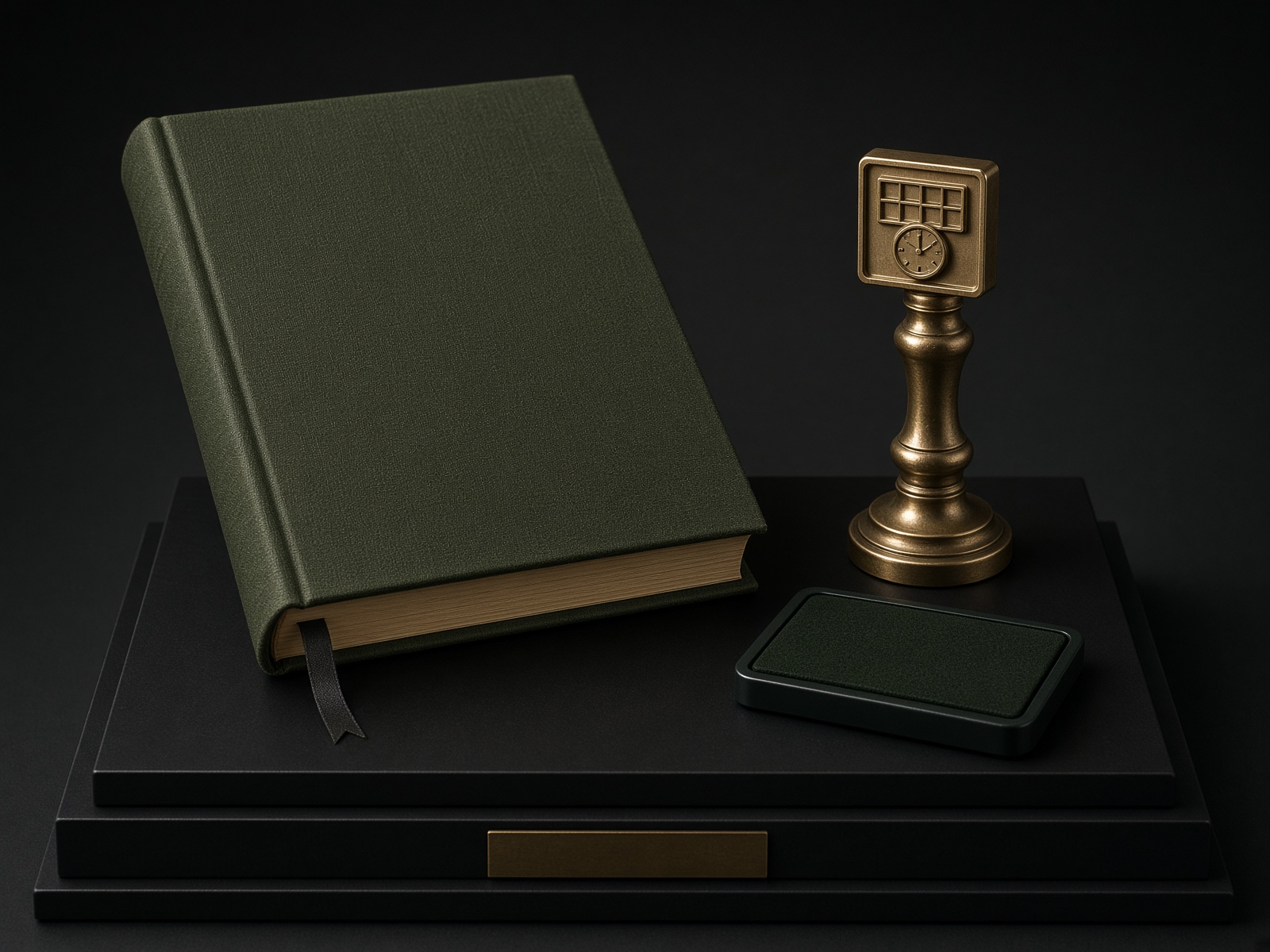 Logbook and stamp