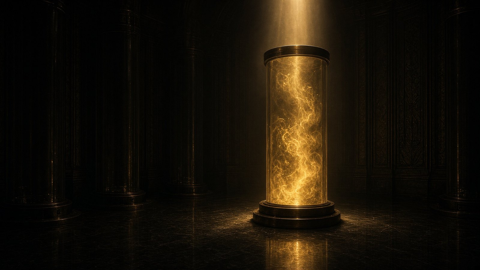 One cylinder left in the light. The rest have gone dark.