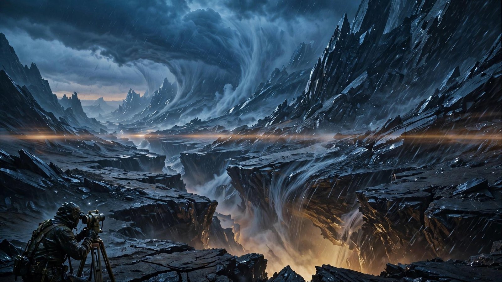The surveyor kept at the edge. The canyon does not resolve.