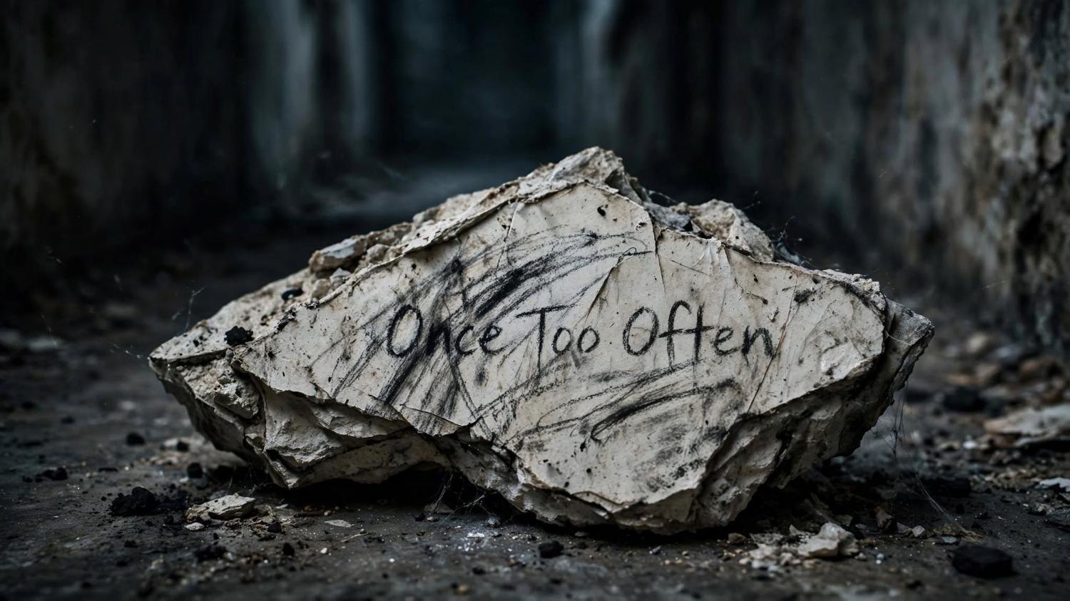 A piece of the plaster, still carrying the mark.