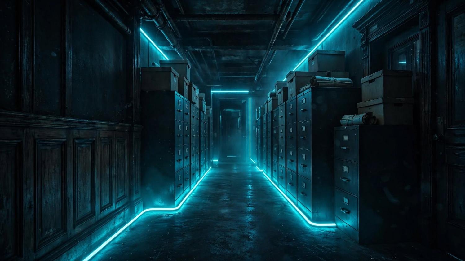 Debt Floor filed in Neon Noir. The corridor keeps the climate.