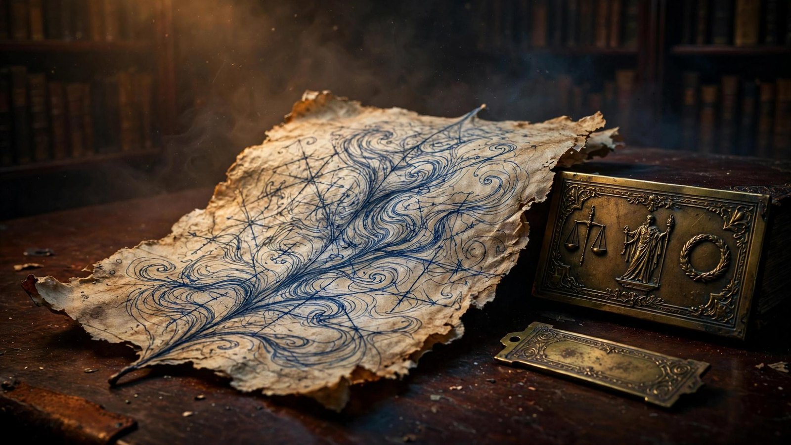 A glowing book lying open, the ink still bright on the paper.