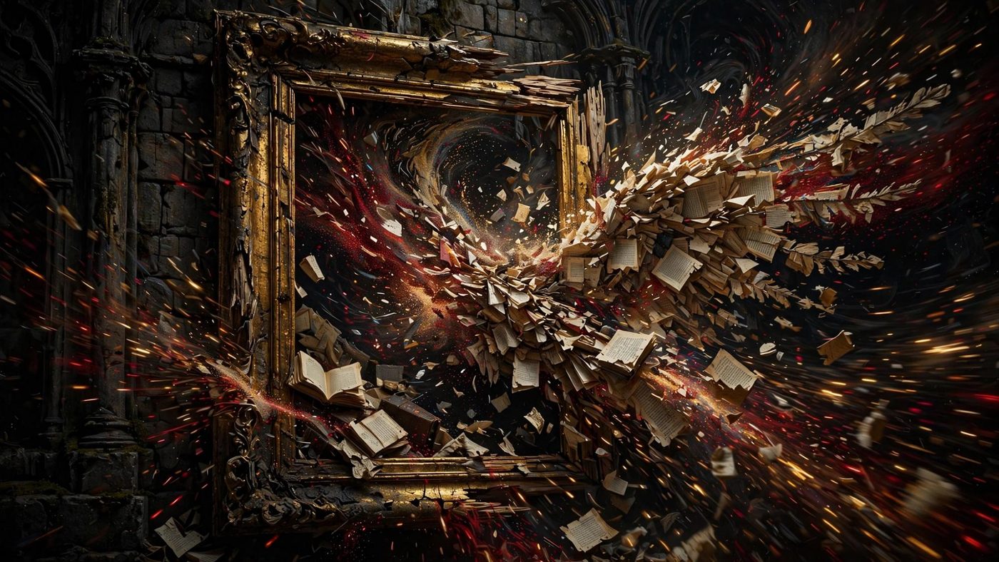 Books leaving the frame. The Codex is not a post.