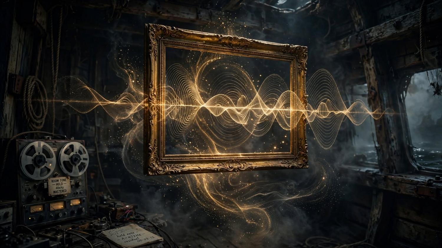 A dark frame held open, as if the picture had stepped aside for the tone.