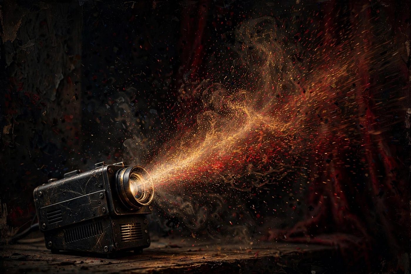 One projector, one beam, a minute that was meant.