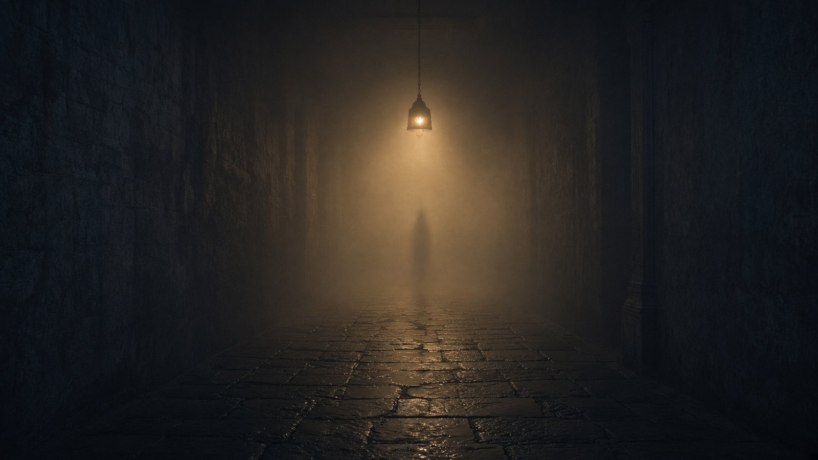 Fog corridor, one lamp — atmosphere before the room is named | Instrument | Aestas Infinity
