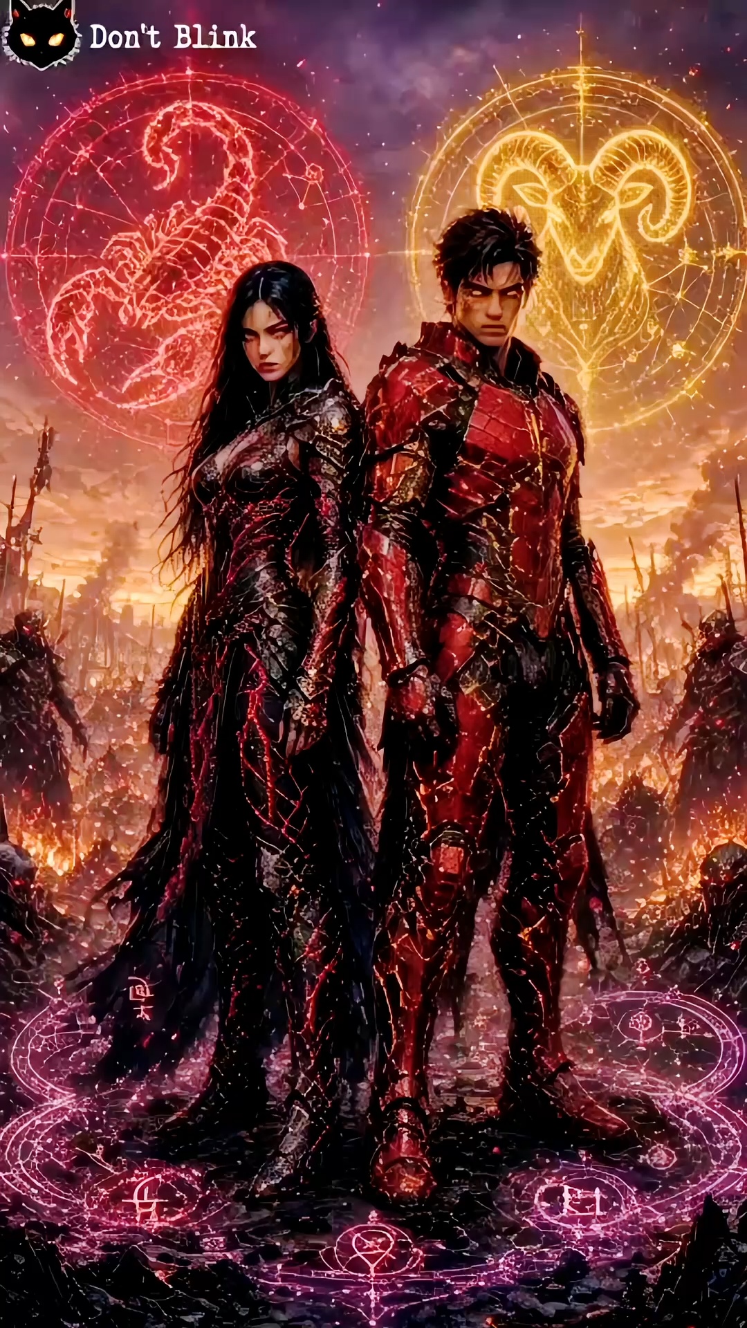 Scorpio Woman × Aries Man — Aestas Infinity