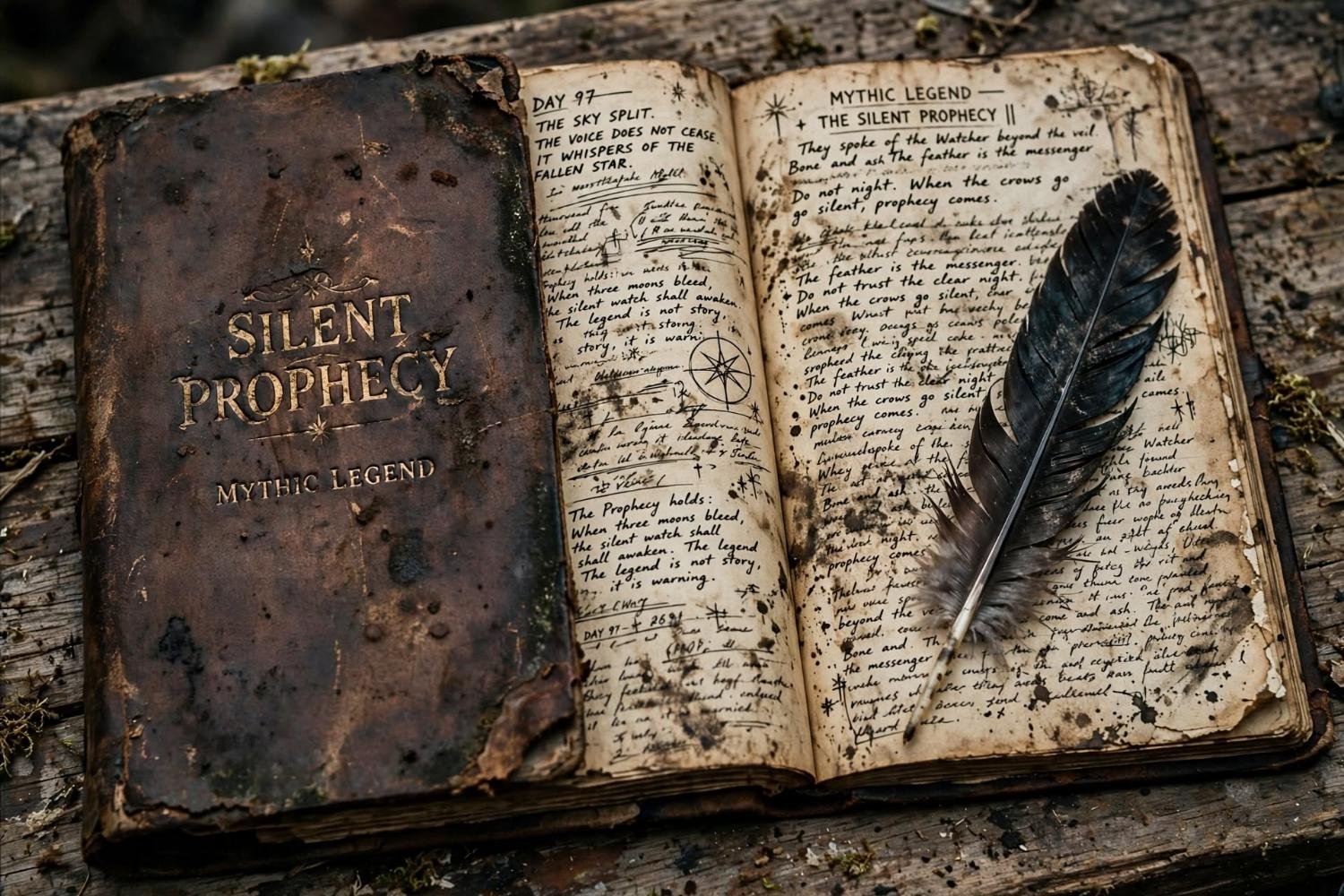 The journal and one black feather