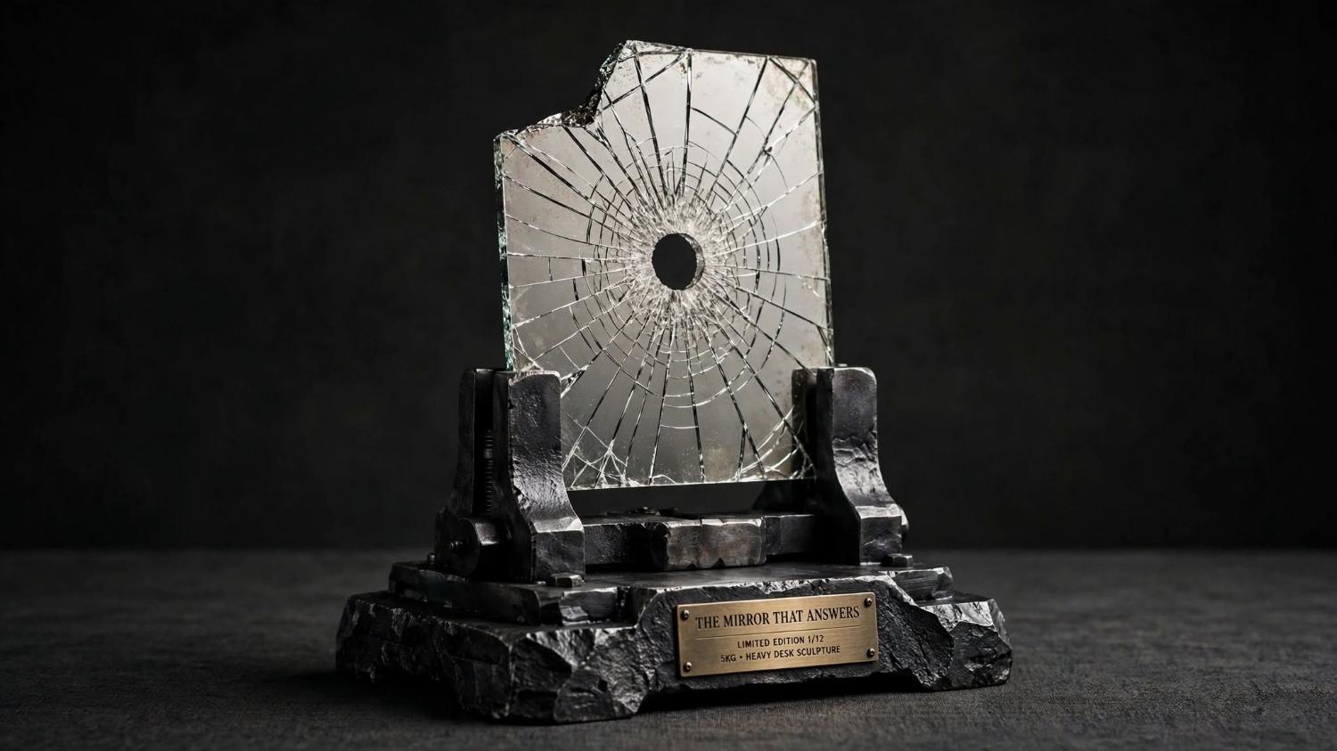 The cracked glass, kept.
