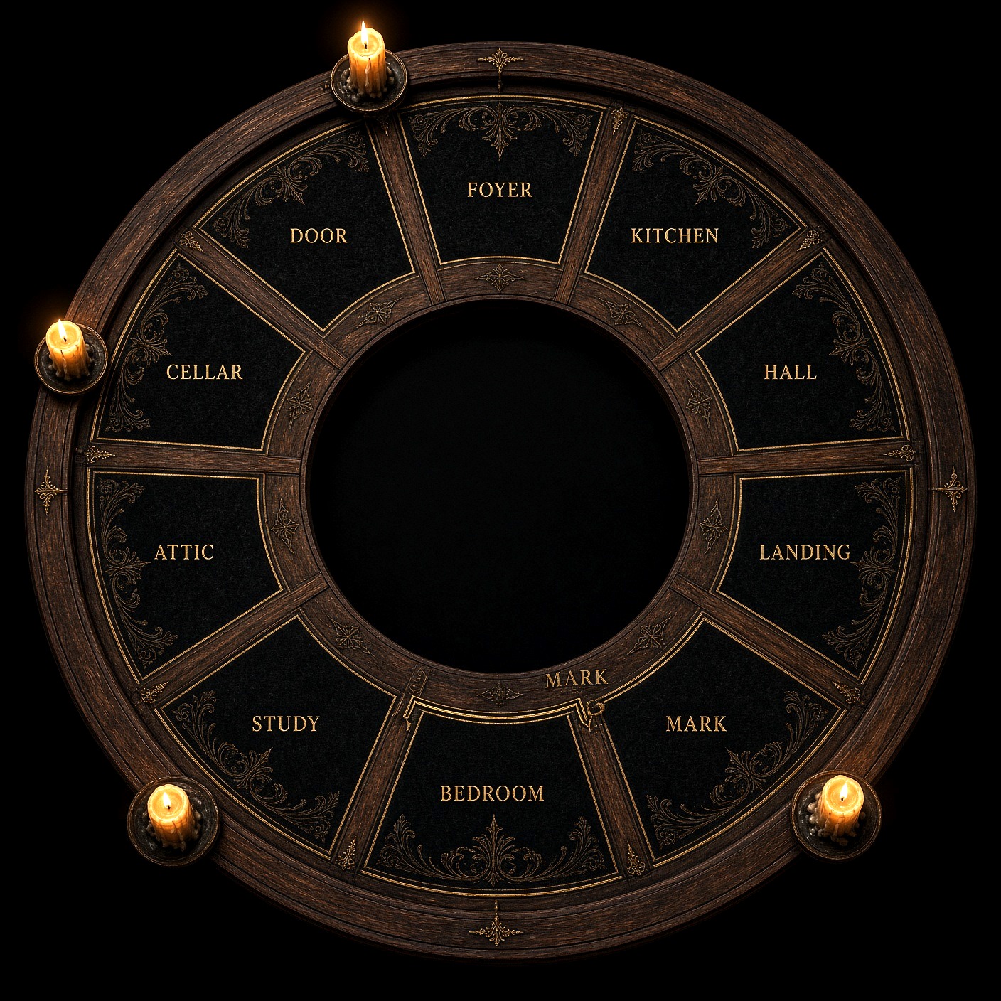 The Marked Floor — the circle of rooms