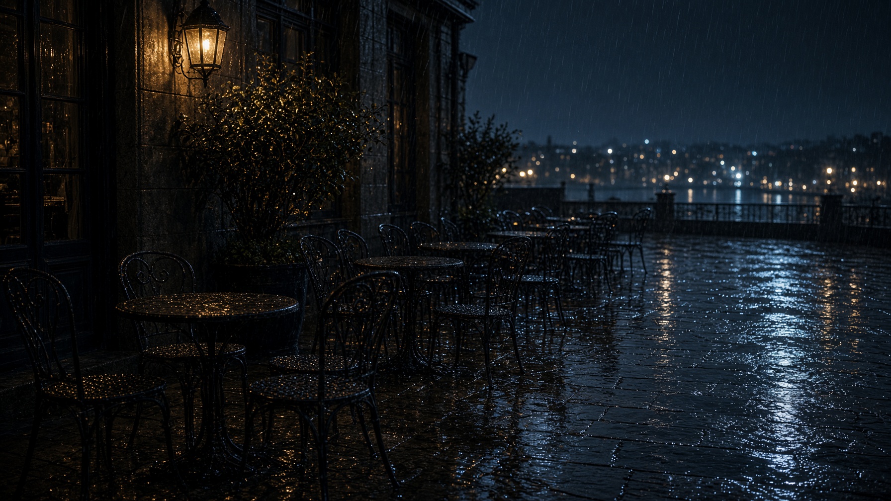 Rain on Empty Chairs | Aestas Infinity