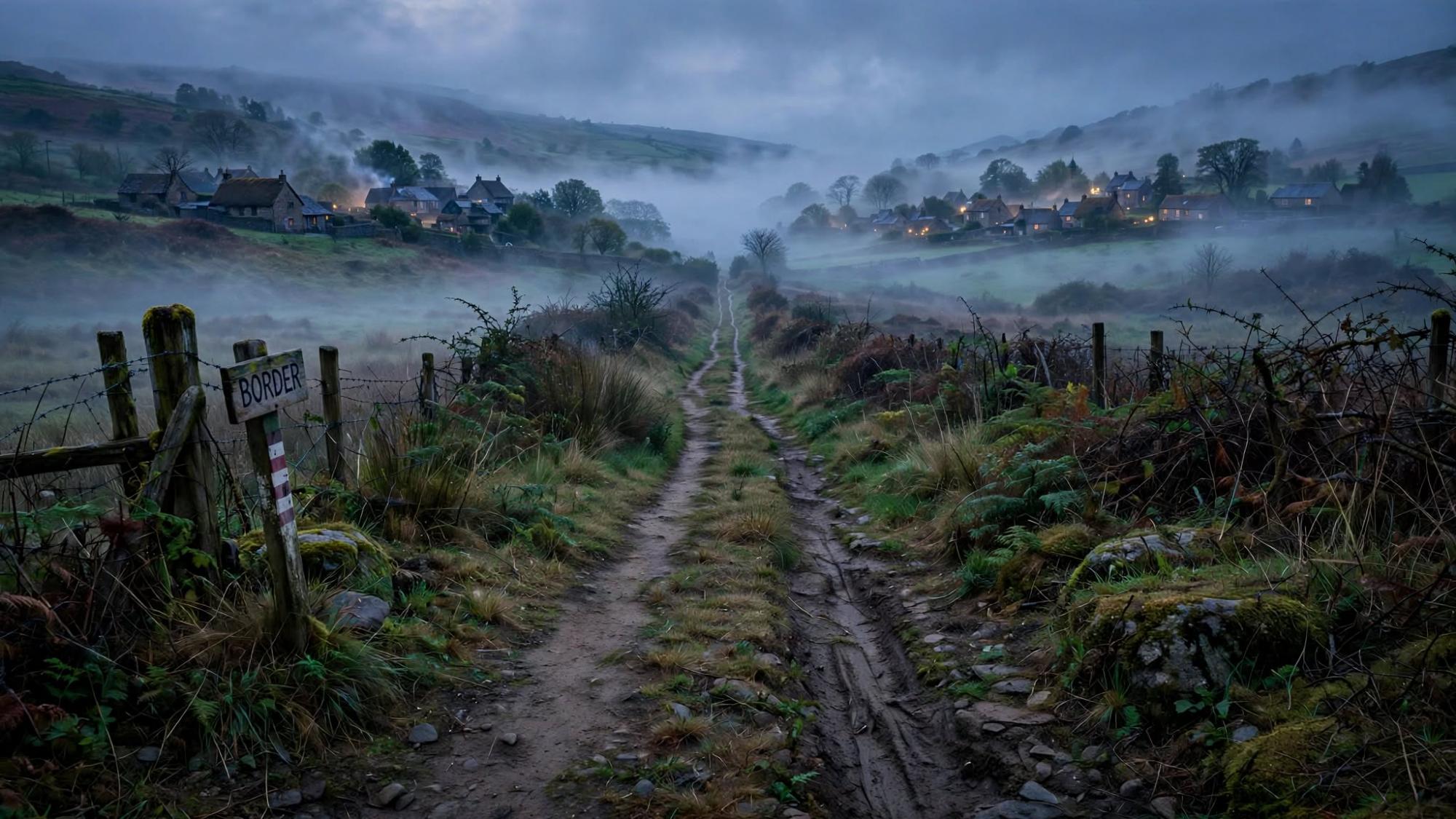 The path between villages. The border is the set.