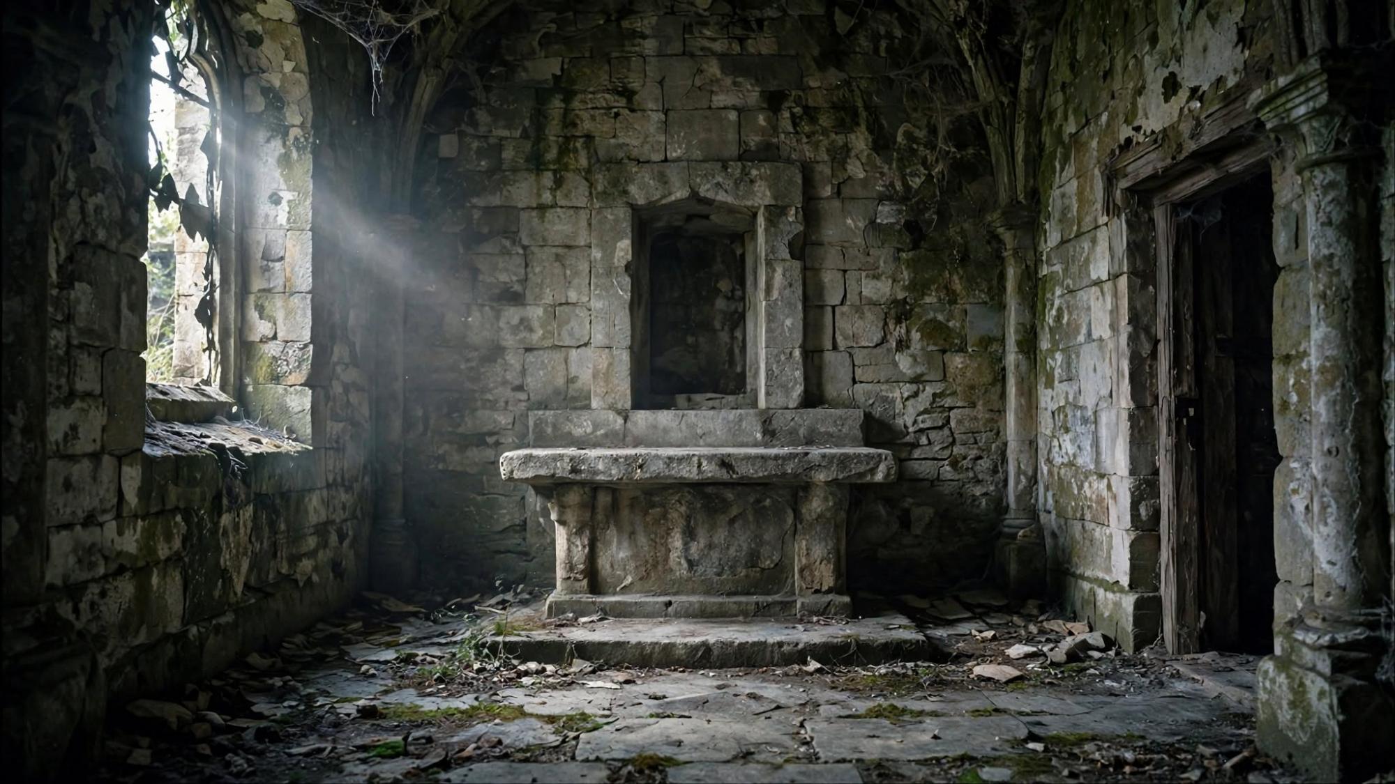 A holy room that does not comfort.