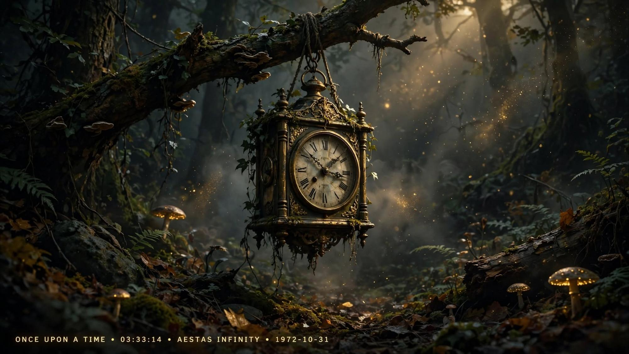 Once upon a time. The clock keeps the timestamp.