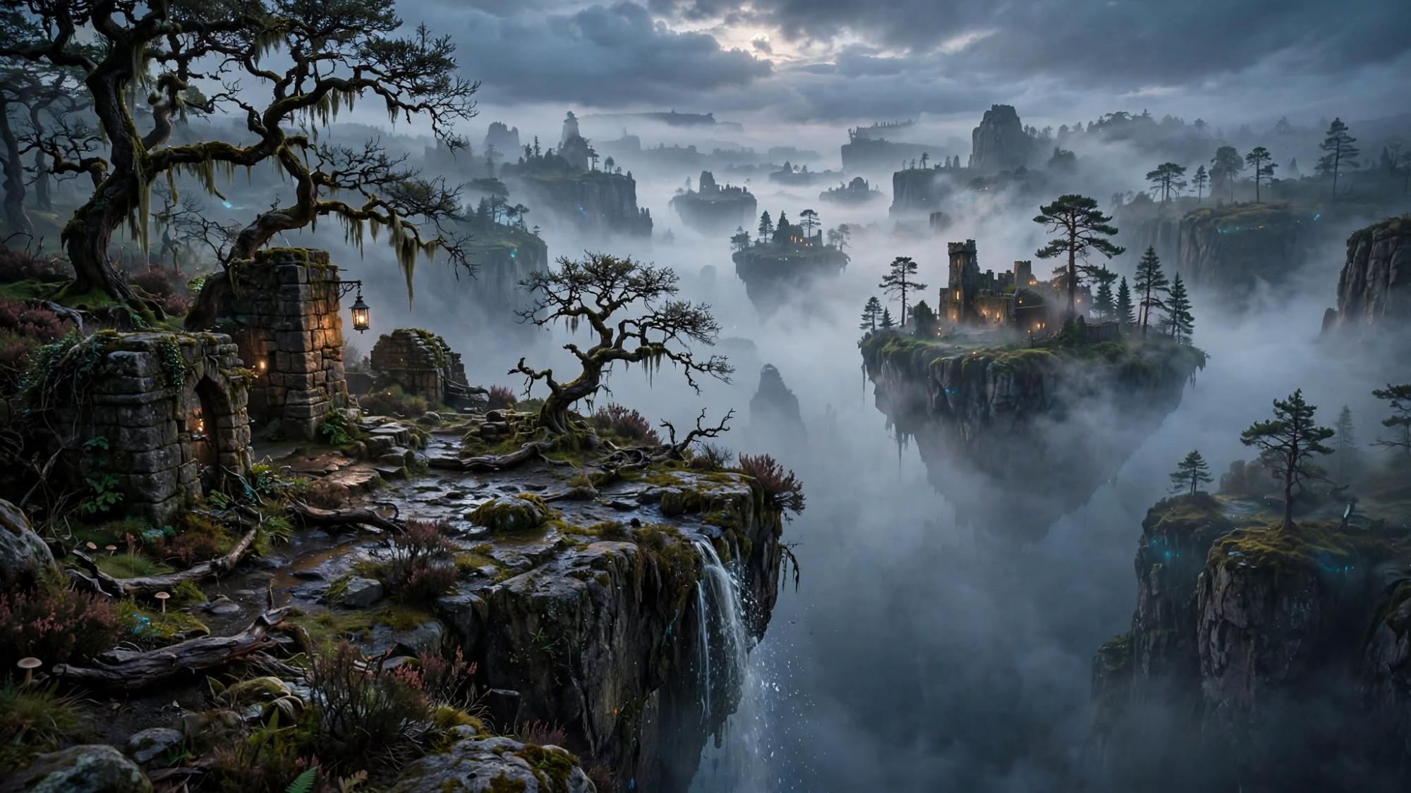 Floating isles. The ground is not guaranteed.