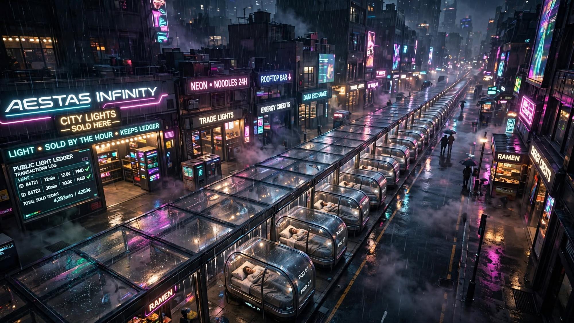 Glass Alley. Sleep was installed in the street.