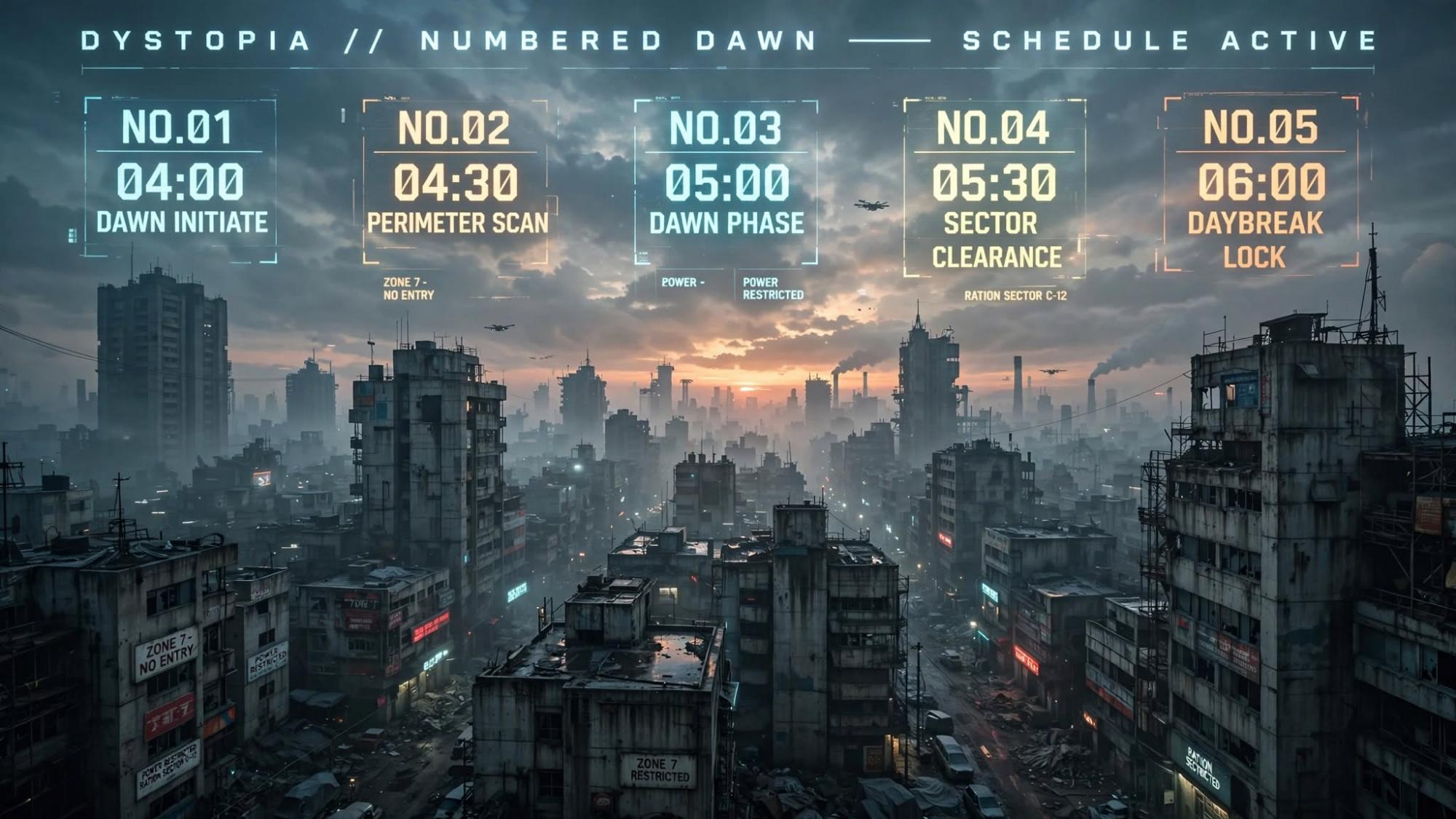 Numbered dawn. The schedule is active.