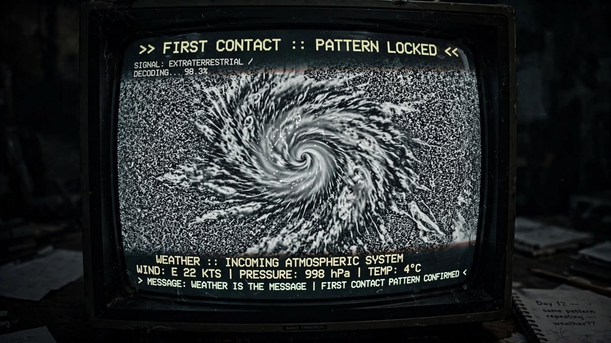 Pattern in the static. The signal is locked.