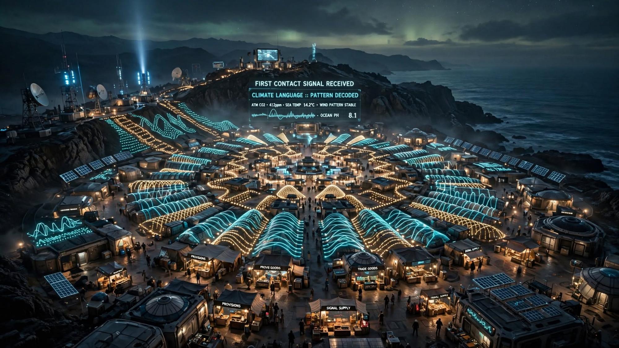Colony lights. Distance is the plot.