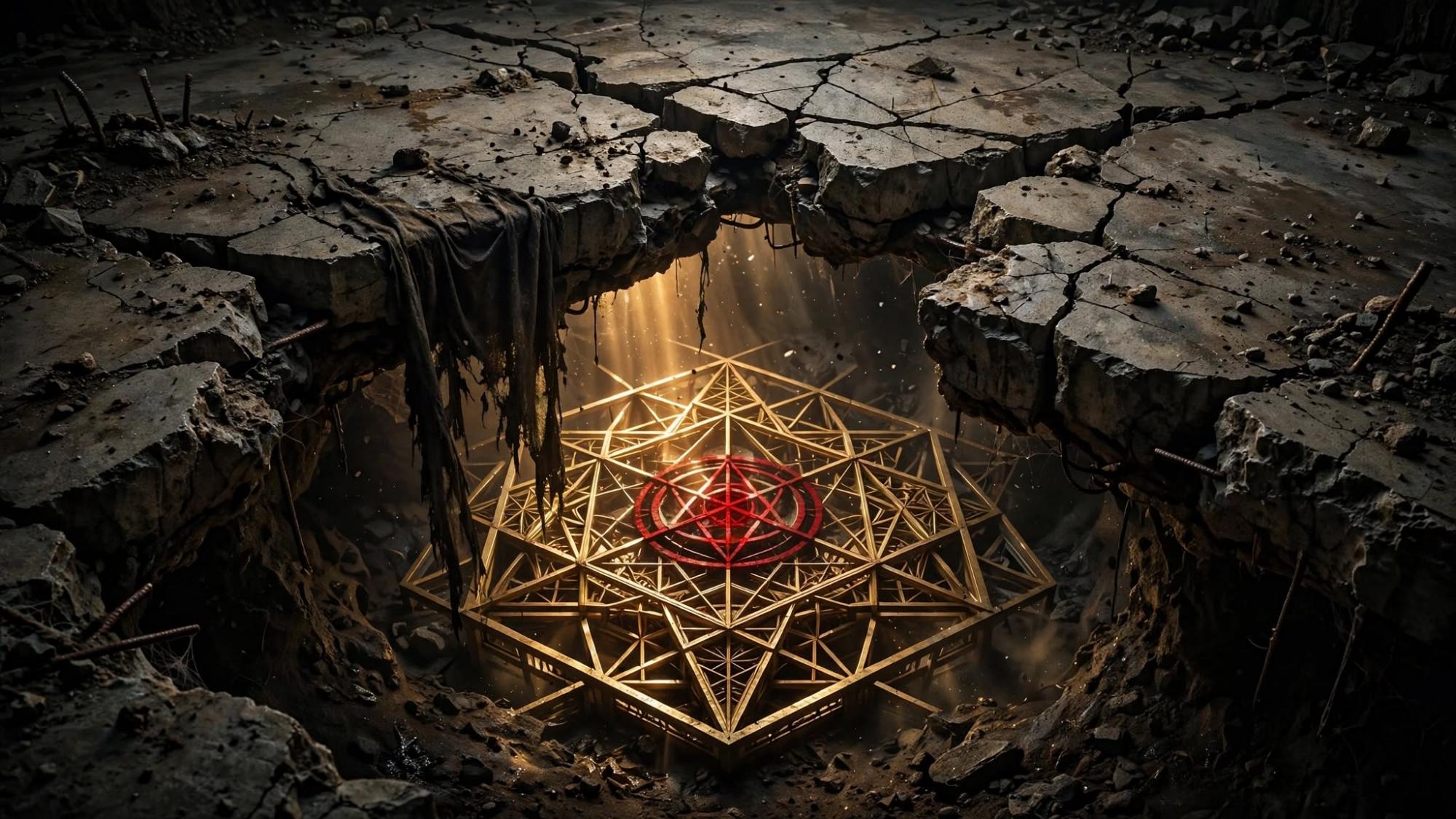 The pattern lives under the floor.