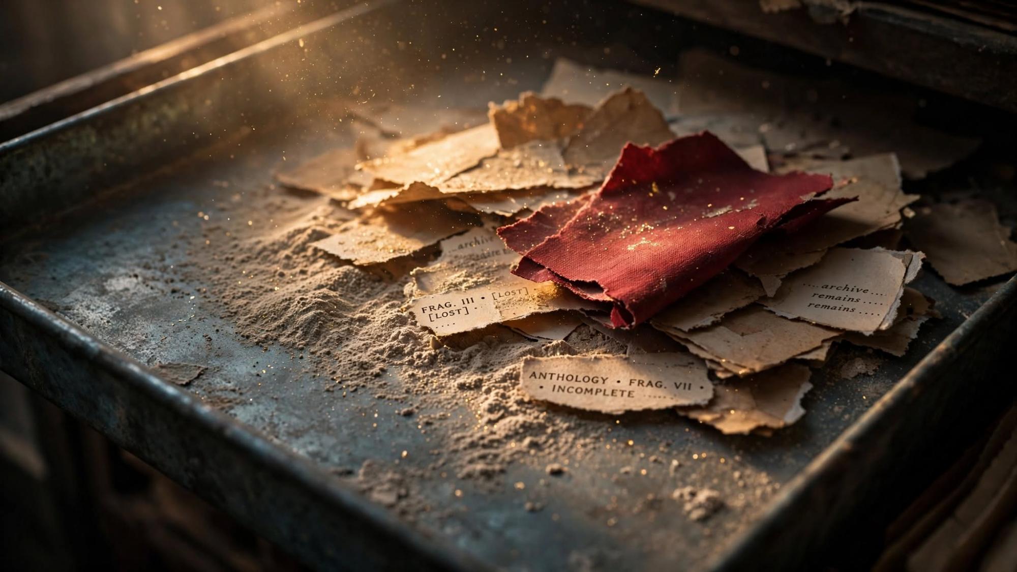 Dust on the tray. The file is not swept.