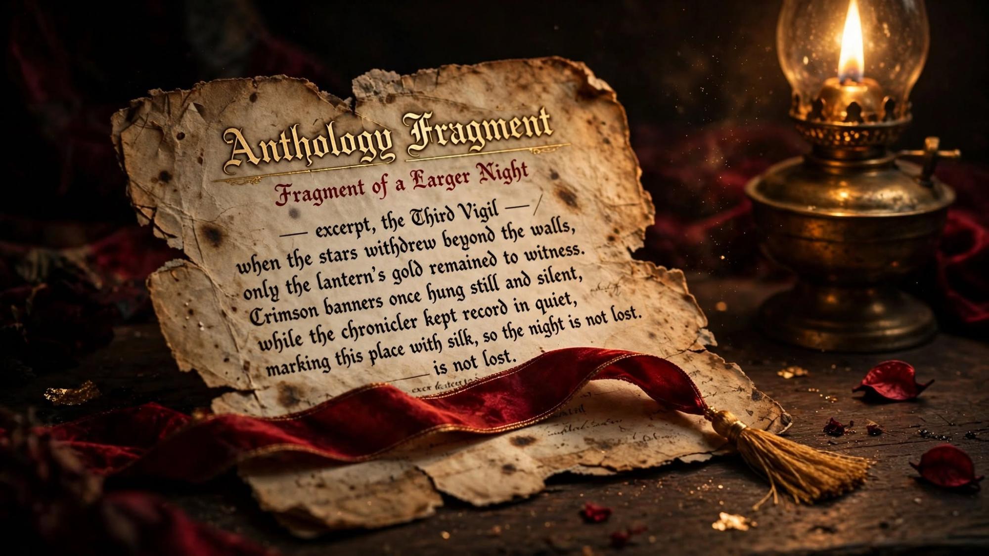 Fragment of a larger night. The rest is not hired.