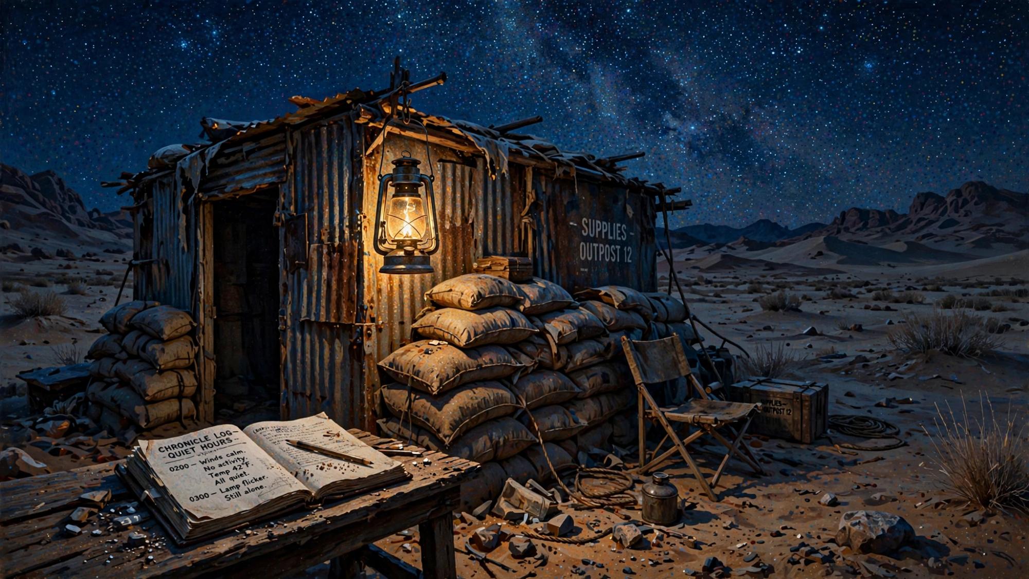 Quiet hours. The log says no activity. The lamp is the only event.
