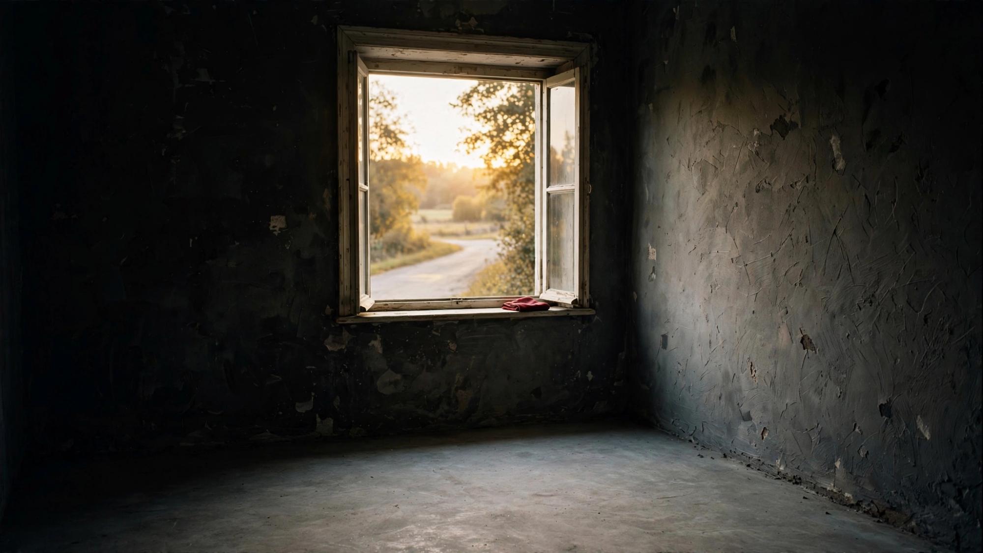 One window. The road beyond it does not become a destination.