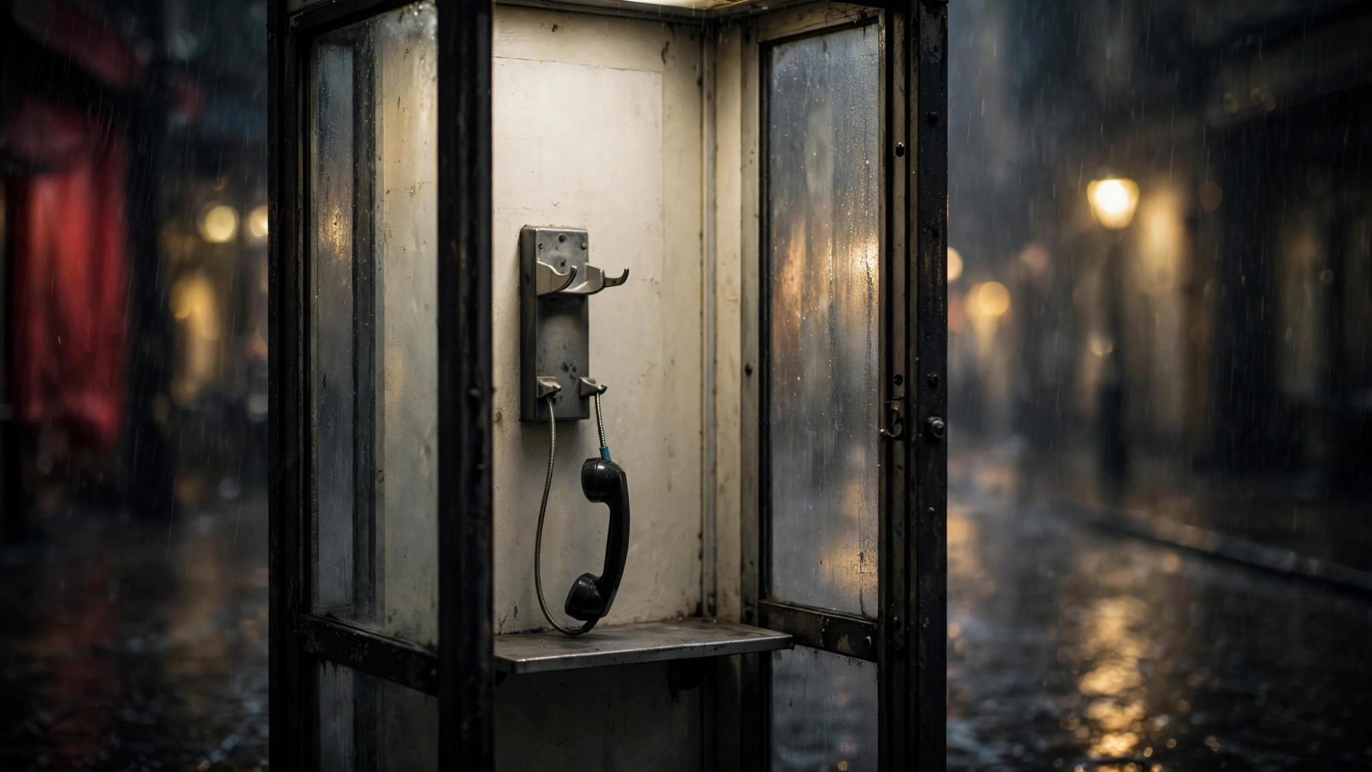 The receiver is off the hook. No one answers. No directory.