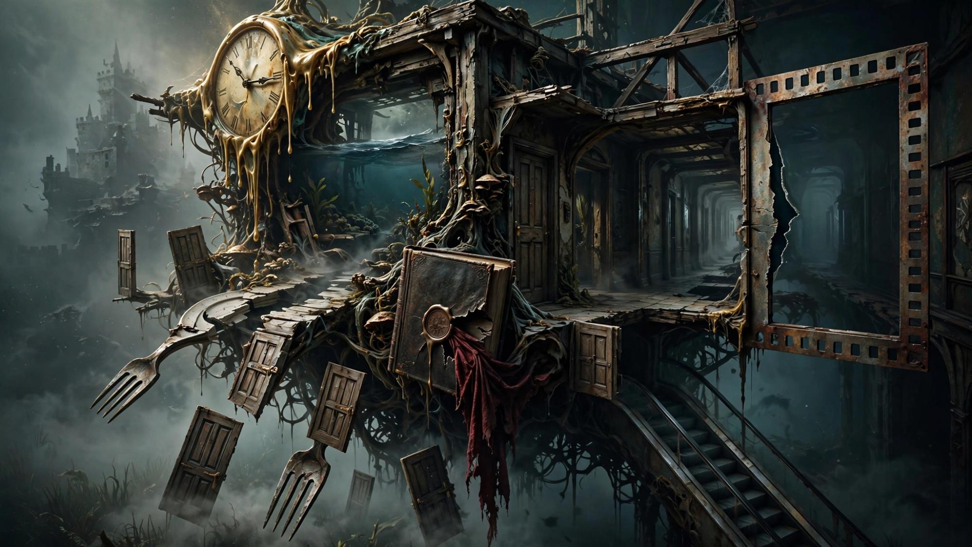 Dream and Symbol — a clock that will not agree, doors and forks loose in the fog