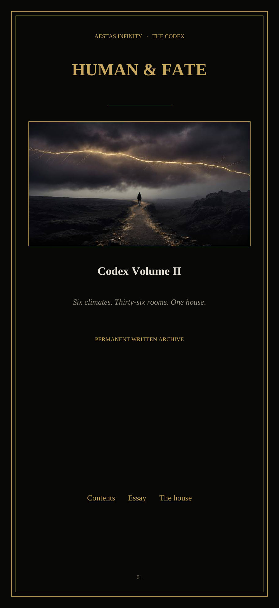 Codex Volume II, Human and Fate, the cover of the book