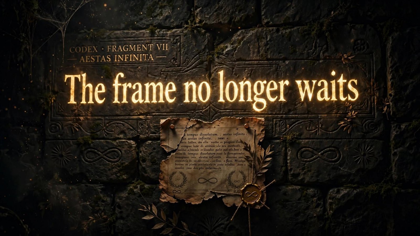 The sentence the camera would not hold, cut into stone.