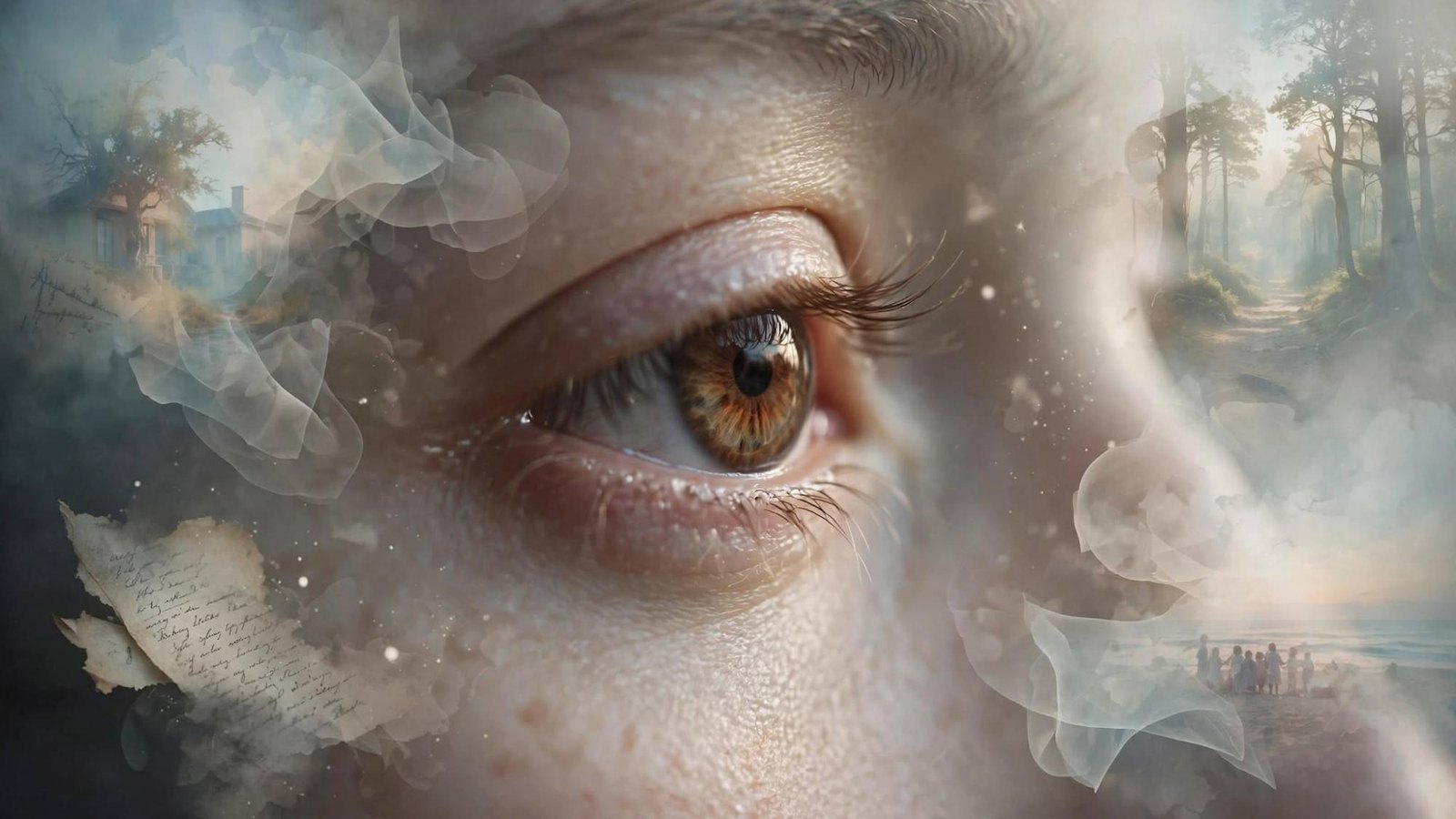 Between one blink and the next, a life tries to remember itself.