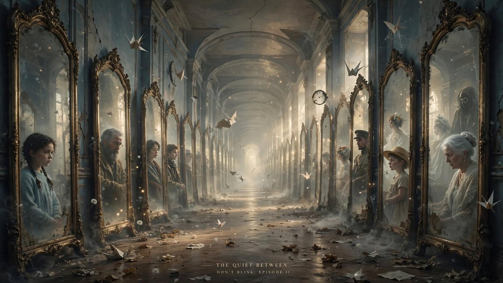 A corridor of mirrors. None reflects the same person twice.